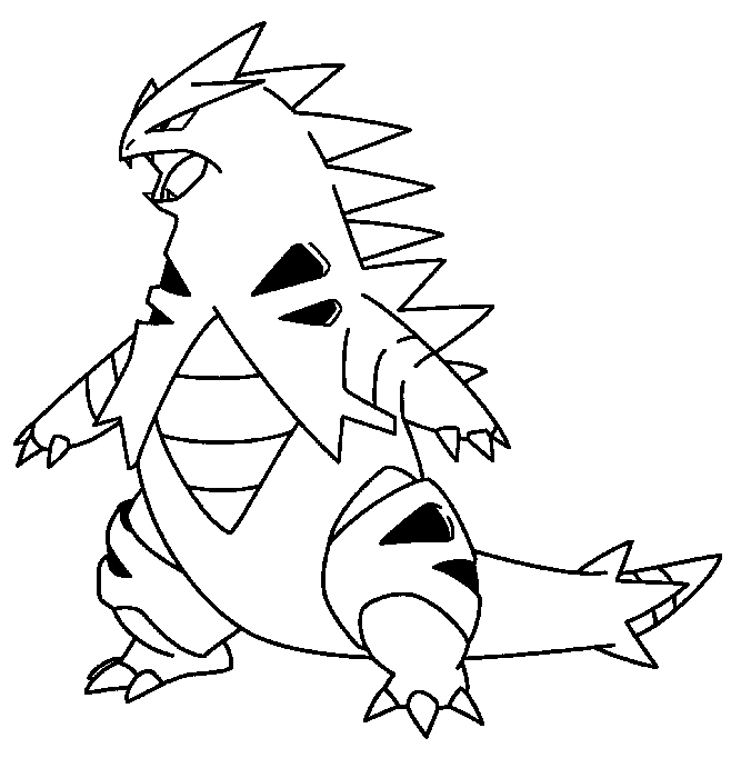 Tyranitar Coloring Pages Coloring Pages